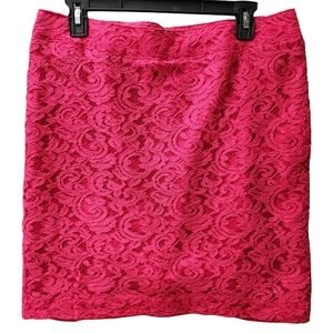 Merona Straight Skirt, Pink Lace